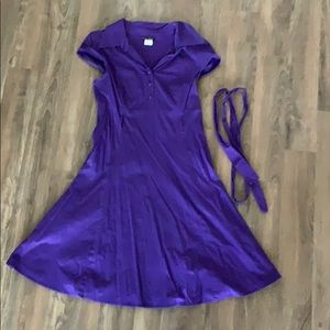 ModCloth Soda Fountain Dress in Grape